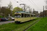 VGF Düwag N Wagen 112 am 30.03.24 in Frankfurt am Main als Osterhasenexpress