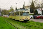 VGF Düwag O Wagen 111 am 30.03.24 in Frankfurt am Main als Osterhasenexpress