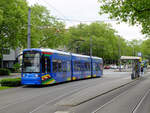 VGF Tw 203  Frankfurt, Stresemannallee/Gartenstraße  Linie 17, Rebstockbad via Hbf, Messe  Vollwerbung  EURO 2024   05.05.2024
