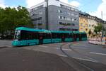 VGF Straßenbahn Frankfurt am Main Alstom Citadis SX05 T-Wagen 309 am 25.05.24
