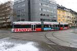VGF Straßenbahn Frankfurt am Main Bombardier Flexity Classic S-Wagen 238 am 02.01.26 an der Stresemannalle/Gartenstraße