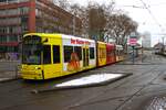 VGF Straßenbahn Frankfurt am Main Bombardier Flexity Classic S-Wagen 259 am 02.01.26 an der Stresemannalle/Gartenstraße