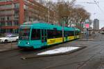 VGF Straßenbahn Frankfurt am Main Düwag R-Wagen 035 am 02.01.26 an der Stresemannalle/Gartenstraße