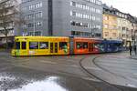 VGF Straßenbahn Frankfurt am Main Bombardier Flexity Classic S-Wagen 270 am 02.01.26 an der Stresemannalle/Gartenstraße