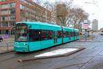 VGF Straßenbahn Frankfurt am Main Bombardier Flexity Classic S-Wagen 268 am 02.01.26 an der Stresemannalle/Gartenstraße