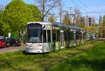 VGF Stra�enbahn Frankfurt am Main Bombardier Flexity Classic S Wagen 257 am 15.04.26 
