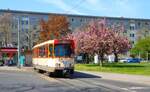 VGF Stra�enbahn Frankfurt am Main D�wag Pt Wagen 148 am 15.04.26 in Frankfurt auf der Linie 15
