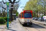 VGF Stra�enbahn Frankfurt am Main D�wag Pt Wagen 148 am 15.04.26 in Frankfurt auf der Linie 15
