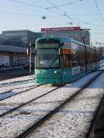Ein S Wagen der VGF bei der Hugo-Junkers Strae.