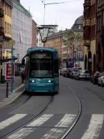Ein VGF S-Wagen in Frankfurt am Main Römer am 11.09.11