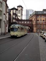 Ein VGF O-Wagen der Verkehrsmuseums Frankfurt am Main Rmer am 11.09.11