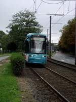 VGF Bombardier S-Wagen 215 am 08.09.13 in Frankfurt Uni Klinik