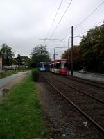 VGF Bombardier S-Wagen begegnen sich am 08.09.13 in Frankfurt