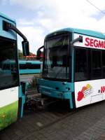 Zwei VGF S-Wagen gekuppelt am 21.09.13 in Frankfurt am Main