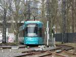 VGF Bombardier S-Wagen 243 in der Wendeanlage Stadion am 04.04.15 in Frankfurt