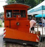 VGF Straßenbahn Schneepflug am 10.07.16 beim Sommerfest im Verkehrsmuseum 