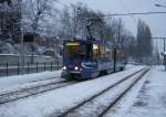 Kt4D Wagen 212 am 16.02.09 an der Haltestelle: Bahnhof   