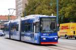 FRANKFURT (Oder), 23.09.2009, Straßenbahnlinie 1 nach Neuberesinchen in der Karl-Marx-Straße