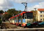 Deutschland - Frankfurt/Oder  Endpunkt  Stadion  mit Doppeltraktion KT4D  24.09.2009