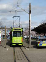 Freiburger VAG Düwag GT8N Wagen 224 am 20.03.17 in Haid