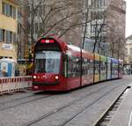 Freiburger VAG Siemens Combino Advanced 286 am 21.03.17 in der Innenstadt