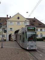 Freiburger VAG Düwag GT8Z 259 (modernisiert) am 22.03.17 in Günterstal