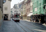 Freiburg im Breisgau VAG SL E (Duewag-GT8 210) Salzstraße am 20. Juli 1990. - Scan eines Farbnegativs. Film: Kodak Gold 200-2. Kamera: Minolta XG-1.