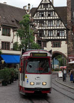 Strassenbahn Freiburg im Breisgau.
Mit den verschiedenen Strassenbahnen von VAG im Stadtzentrum von Freiburg im Breisgau unterwegs.
Impressionen vom 21. Juni 2018. 
Foto: Walter Ruetsch 