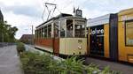 Freiburg im Breisgau - Oldtimer Tram 56 - Historische Straßenbahn Rastatt T4 - Aufgenommen am 01.09.2018
