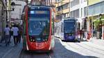 Freiburg im Breisgau - Straßenbahn CAF Urbos 308 und 309 - Aufgenommen am 09.09.2018