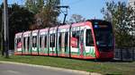 Freiburg im Breisgau - Straßenbahn CAF Urbos 308 - Aufgenommen am 09.09.2018 