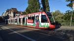 Freiburg im Breisgau - Straßenbahn CAF Urbos 308 - Aufgenommen am 09.09.2018 