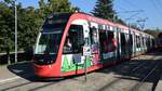 Freiburg im Breisgau - Straßenbahn CAF Urbos 308 - Aufgenommen am 15.09.2018