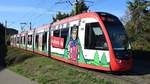 Freiburg im Breisgau - Straßenbahn CAF Urbos 308 - Aufgenommen am 15.09.2018
