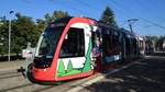 Freiburg im Breisgau - Straßenbahn CAF Urbos 308 - Aufgenommen am 15.09.2018