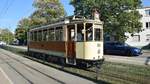 Freiburg im Breisgau - Oldtimer Tram 56 - Historische Straßenbahn Rastatt T4 - Aufgenommen am 20.09.2018