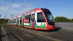 Freiburg im Breisgau - Straßenbahn CAF Urbos 308 - Aufgenommen am 28.09.2018 