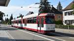 Straßenbahn Düwag Nr. 210 - Aufnahme in Freiburg im Breisgau am 28.08.2019