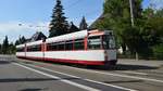 Straßenbahn Düwag Nr. 210 - Aufnahme in Freiburg im Breisgau am 28.08.2019