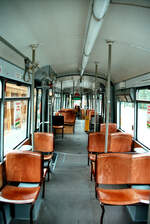 Freiburger GT4 (Zweirichtungswagen), Haltestelle Dorfstraße, Günterstal. 
Datum: 29.10.1983