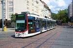 VAG Freiburg Düwag GT8Z Wagen 258 am 09.07.23 in Freiburg