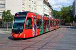 VAG Freiburg CAF Urbos Wagen 308 am 09.07.23 in Freiburg