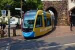VAG Freiburg CAF Urbos Wagen 315 am 10.07.23 in Freiburg