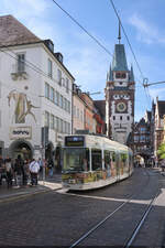 06.09.2025: VAG Duewag GT 8 D-MN-Z 246 / Kaiser-Joseph-Straße, Freiburg im Breisgau, Deutschland