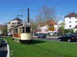 Tw 45 kurz vor der Weddigenstrae am Erffnungstag der Linie 3 dem 29.04.2006