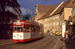 Freiburg Tw 101 in der Bertoldstrae, 24.09.1987.