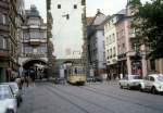 Freiburg im Breisgau VAG SL 2 (GT4 116) Kaiser-Joseph-Strasse / Gerberau / Martinstor am 29.
