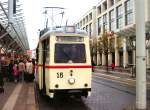 Triebwagen 16 an der Zentralhaltestelle in Gera, 2006