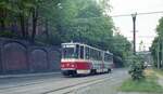 Straßenbahn Görlitz, Niederschlesien__Tw 8 [KT4D-C; ČKD Tatra, 1990 spätere Nr.	2308] auf Linie 1 nach Weinhübel.