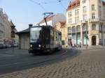 Wagen 312 der VGG am 22. September 2009 in der Haltestelle Demianplatz unterwegs als Linie 2 nach Besnitz Landeskrone, wo in einem Gleisdreieck gewendet wird!!!